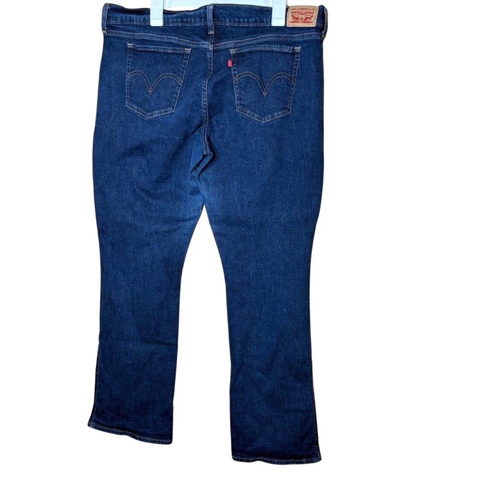 Levis 415 Relaxed Bootcut Jeans Womens 34 Dark Wash Denim Stretch Mid Rise